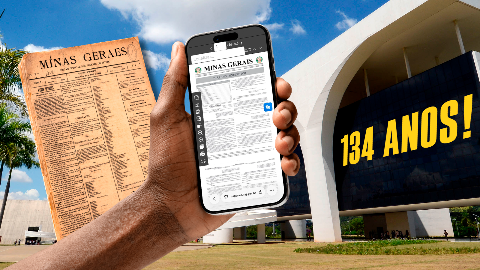 Jornal Minas Gerais completa 134 anos como referência em transparência e parceria com municípios